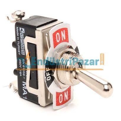 MA113 Mandallı Anahtar On-Off-On SP3T 3 Vidalı EMAS