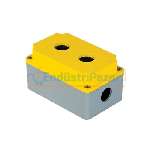 80*130*73mm Alüminyum Buton Kutusu (İkili) IP67 402610 METE ENERJİ