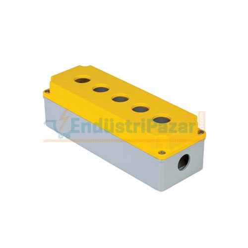 80*230*73mm Alüminyum Buton Kutusu (Beşli) IP67 402630 METE ENERJİ