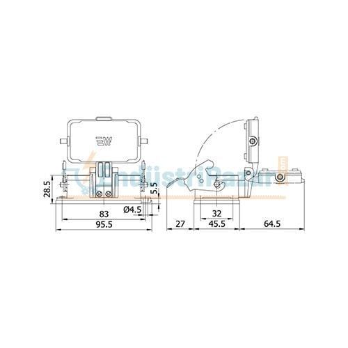 10*16A Makine Prizi (Tek Mandallı Kapaklı) IP65 403710S METE ENERJİ