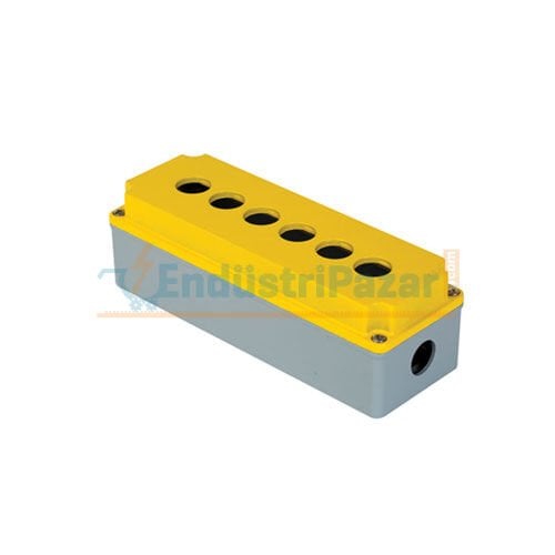 80*230*73mm Alüminyum Buton Kutusu (Altılı) IP67 402631 METE ENERJİ