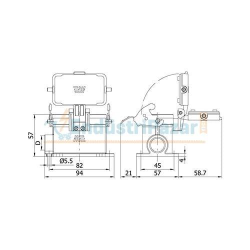 10*16A Duvar Prizi (Tek Mandallı Kapaklı) IP65 403712S METE ENERJİ
