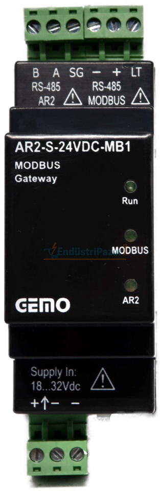 AR2-S-24VDC-MB1 AR2 MODBUS Ağ Geçidi GEMO
