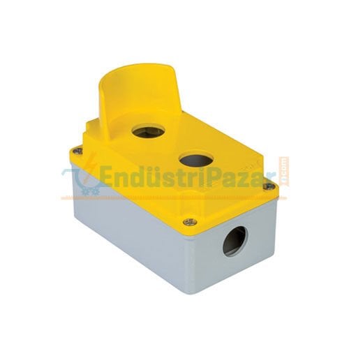80*130*73mm Alüminyum Buton Kutusu (Korumalı İkili) IP67 402615 METE ENERJİ