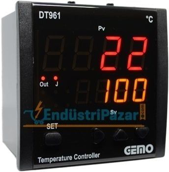 DT961-230VAC-R RÖLE ÇIKIŞLI ON-OFF SICAKLIK KONTROL CİHAZI GEMO
