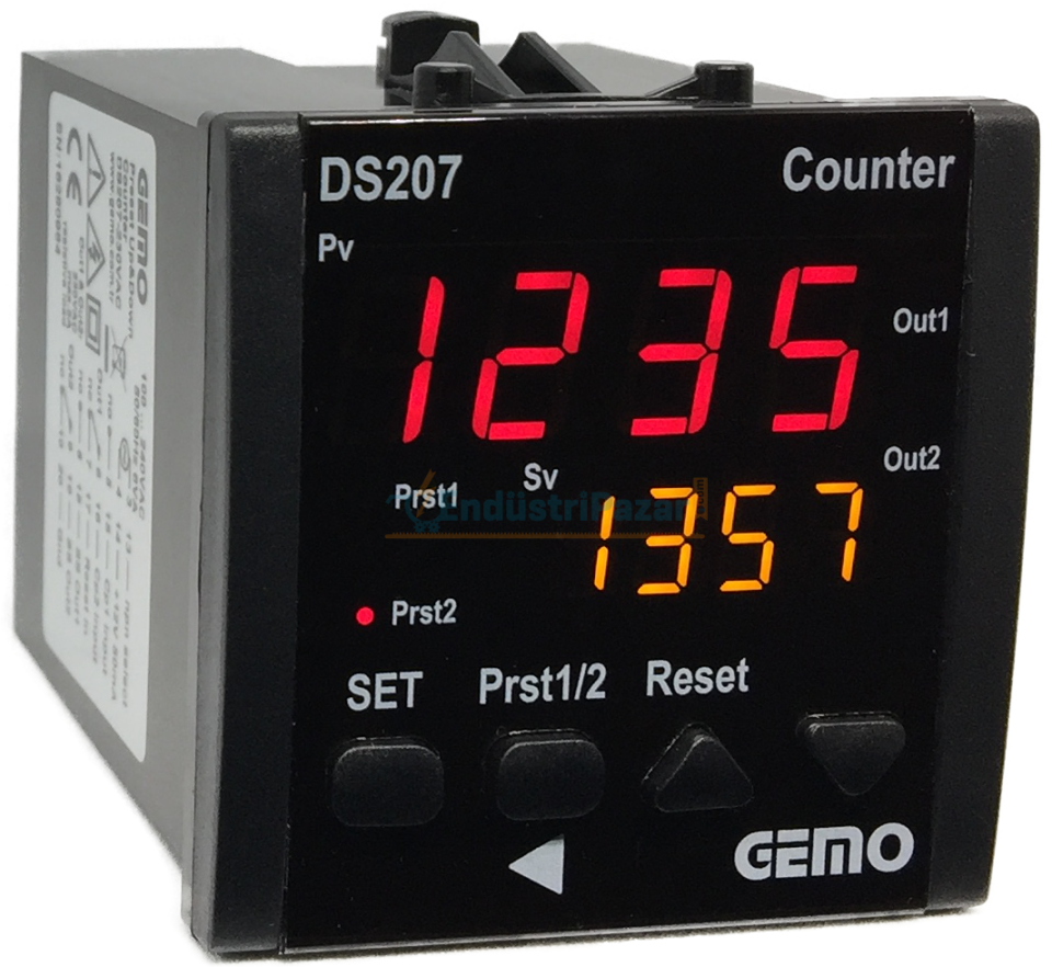 DS207-24V 4 Haneli Dijital Sayıcı  GEMO