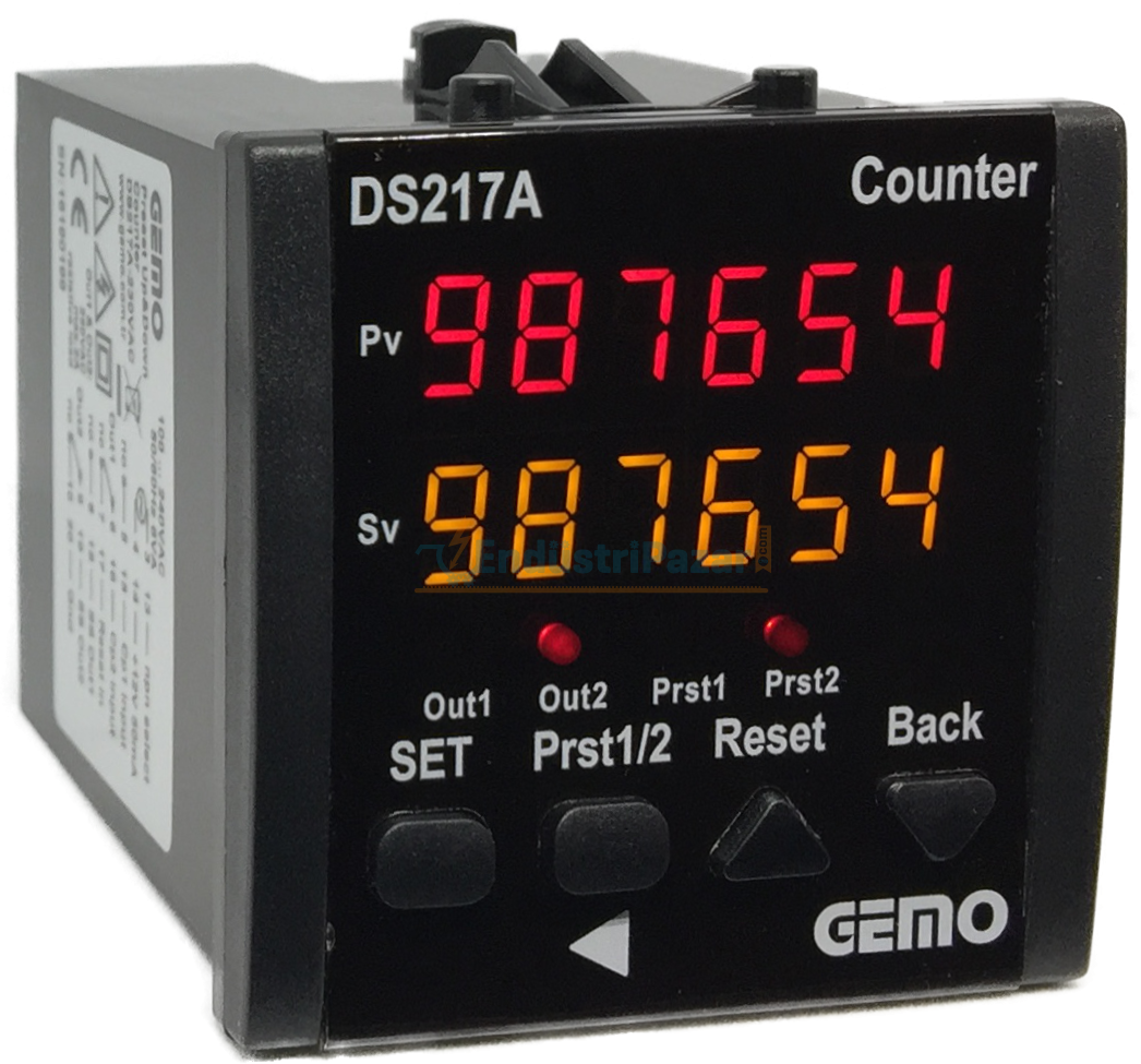 DS217A-24V 6 Haneli Dijital Sayıcı GEMO