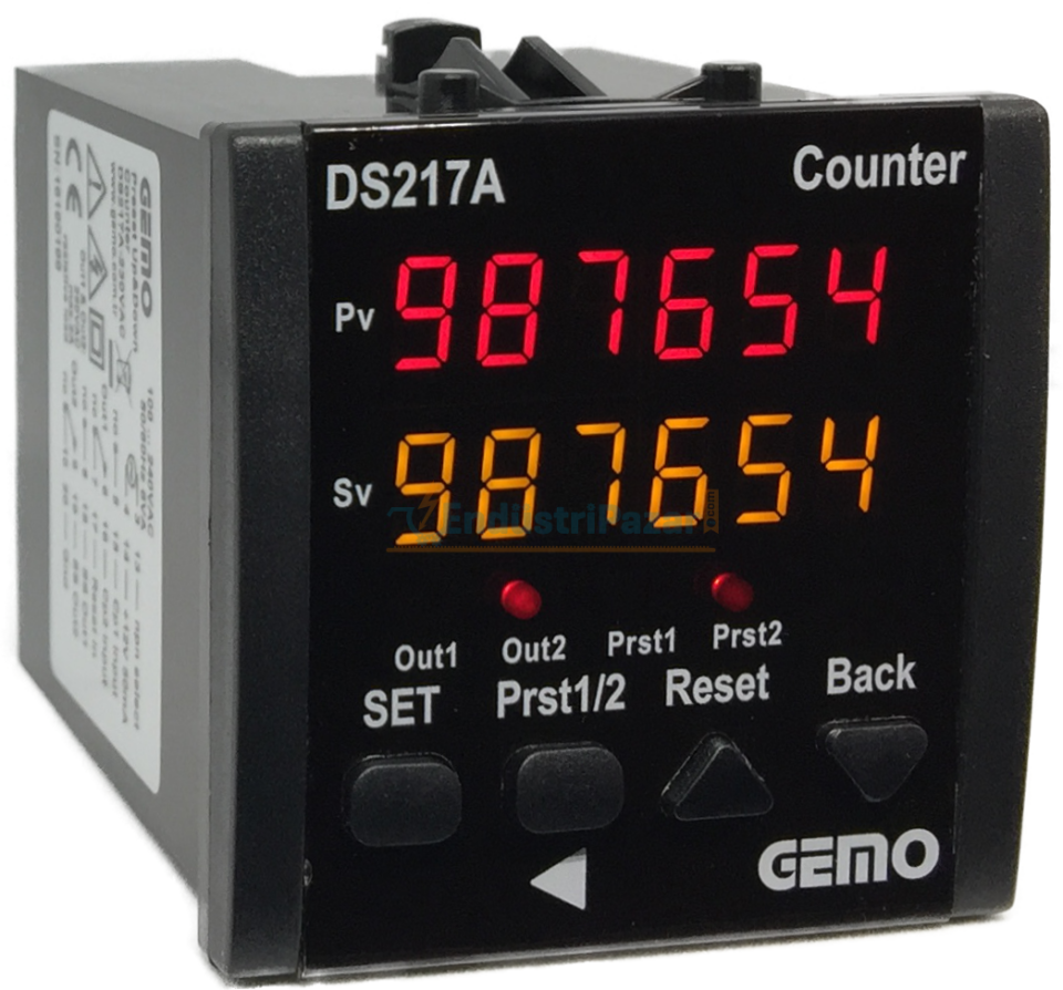 DS217A-24V 6 Haneli Dijital Sayıcı GEMO