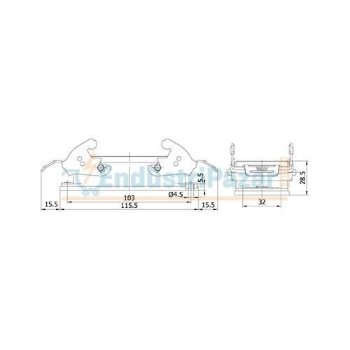 16*16A Makine Fişi IP65 403031S METE ENERJİ