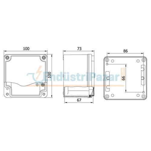 100*100*73mm Alüminyum Buat IP67 402506 METE ENERJİ