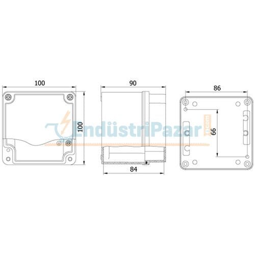 100*100*90mm Alüminyum Buat IP67 402556 METE ENERJİ