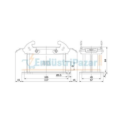 16*16A Duvar Fişi IP65 403037S METE ENERJİ