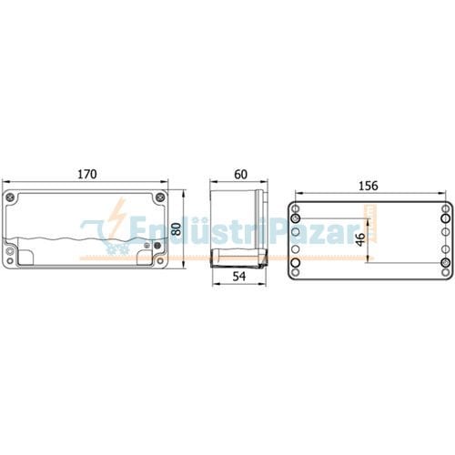 80*170*60mm Alüminyum Buat IP67 402507 METE ENERJİ