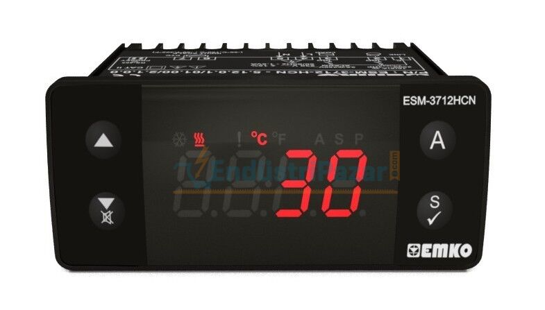 ESM-3712-HCN.2.14.0.1/01.00/2.0.0.0 On-Off Çift Set'li (Proses+Alarm) Sıcaklık Kontrol Cihazı EMKO