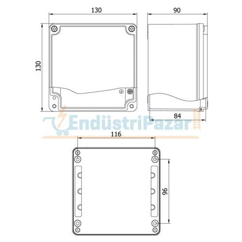 130*130*90mm Alüminyum Buat IP67 402511 METE ENERJİ