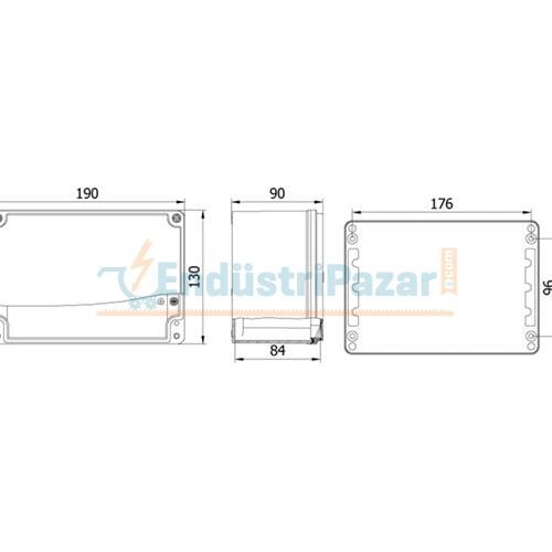 130*190*90mm Alüminyum Buat IP67 402512 METE ENERJİ