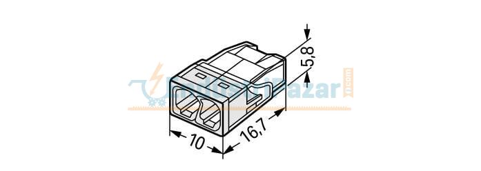 25' li Paket PUSH WIRE® Birleştirme Konektörü 25*2273-202 WAGO