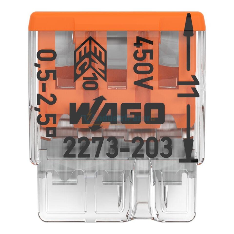 20' li Paket PUSH WIRE® Birleştirme Konektörü 20*2273-203 WAGO