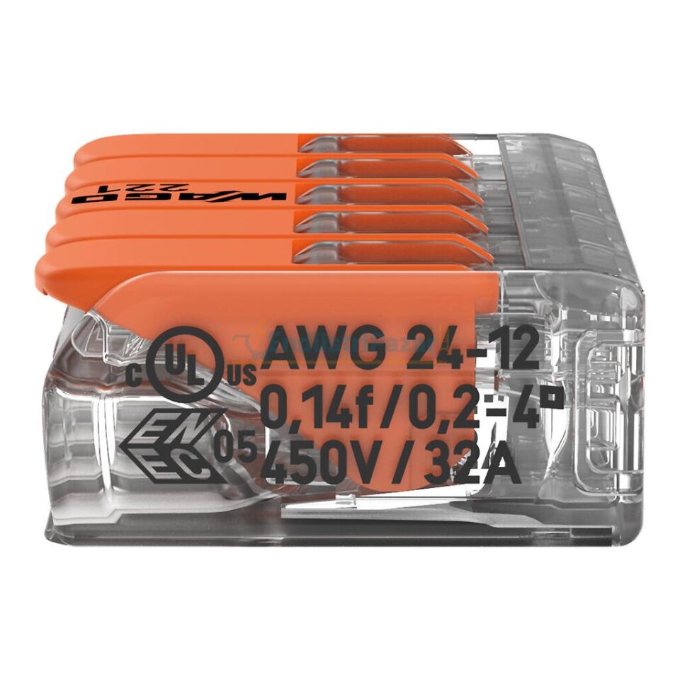 6' lı Paket Kollu Birleştirme Konektörü 6*221-415 WAGO