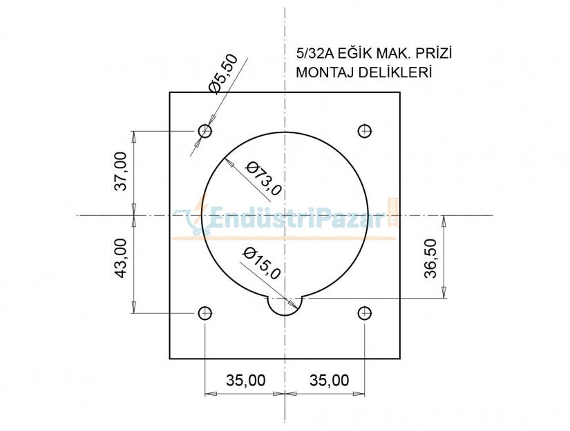 5*32A 45° Eğik Makine Prizi IP67 BC1-3505-7420 BEMİS