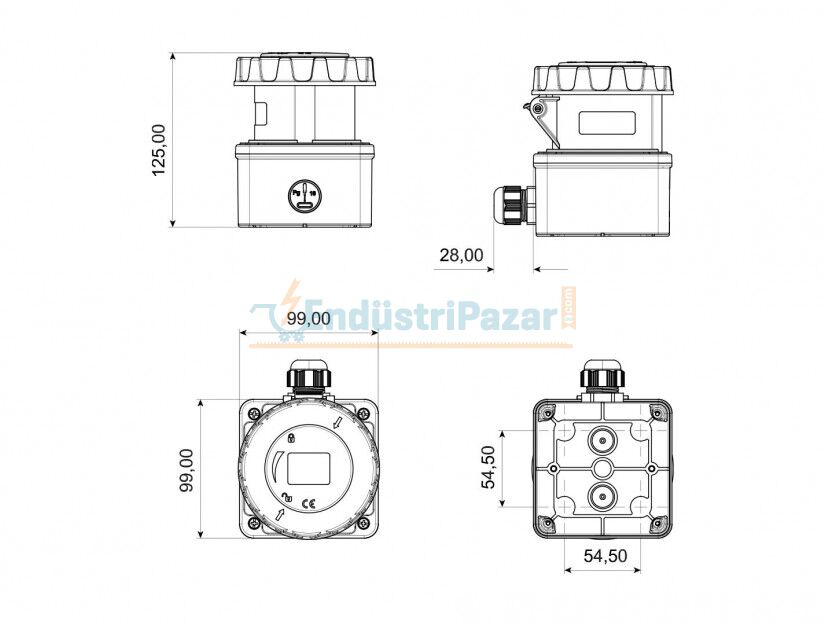 5*32A Duvar Priz IP67 BC1-3505-7510 BEMİS