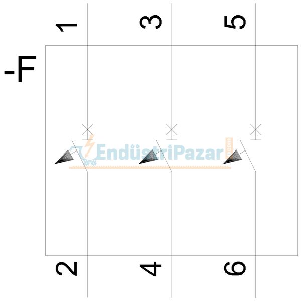 3 Faz 6A C Tipi 4.5kA Otomatik Sigorta 5SL3306-7YA SİEMENS