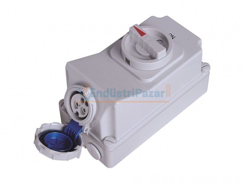 3*16A 90° Eğik Duvar Priz IP67 Interlock BC1-1403-7540 BEMİS