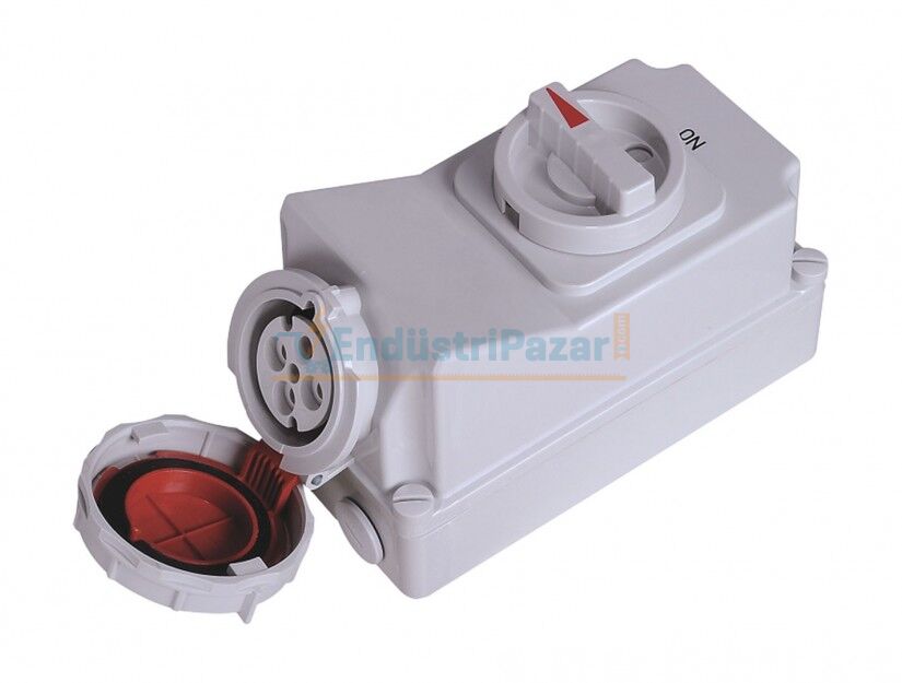 4*16A 90° Eğik Duvar Priz IP67 Interlock BC1-1504-7540 BEMİS