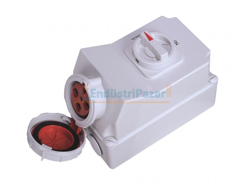 4*63A 90° Eğik Duvar Priz IP67 Interlock BC1-4504-7540 BEMİS