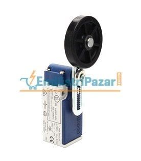 L5K13MEL122 AÇISAL HAREKETLİ 50 MM AYARLANABİLİR LASTİK MAKARALI KISA DÖNER KOL SINIR ŞALTERİ EMAS