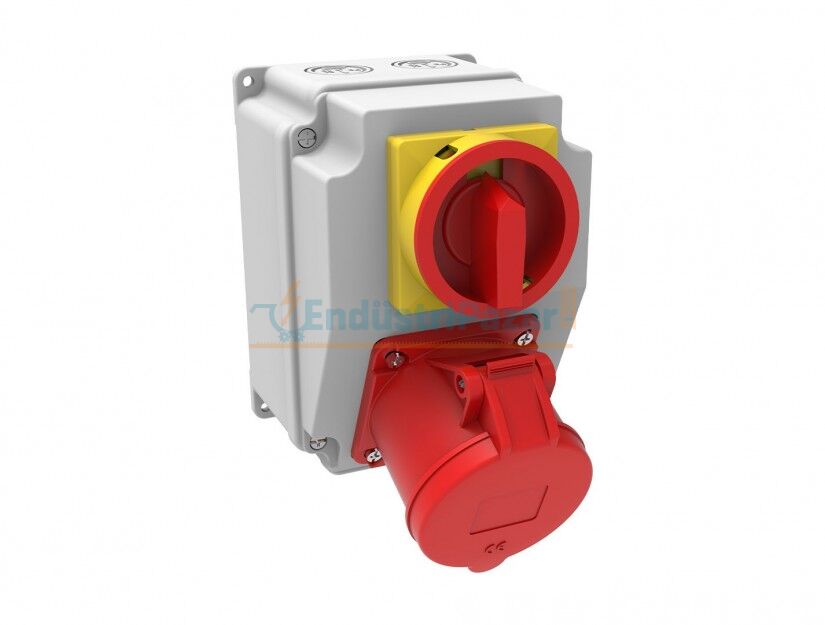 Ön 1 Adet Pako Şalter, Ön 1 Adet 5*32A 380V Makine Prizli IP44 Mini Kombinasyon BD7-2134-1090 BEMİS