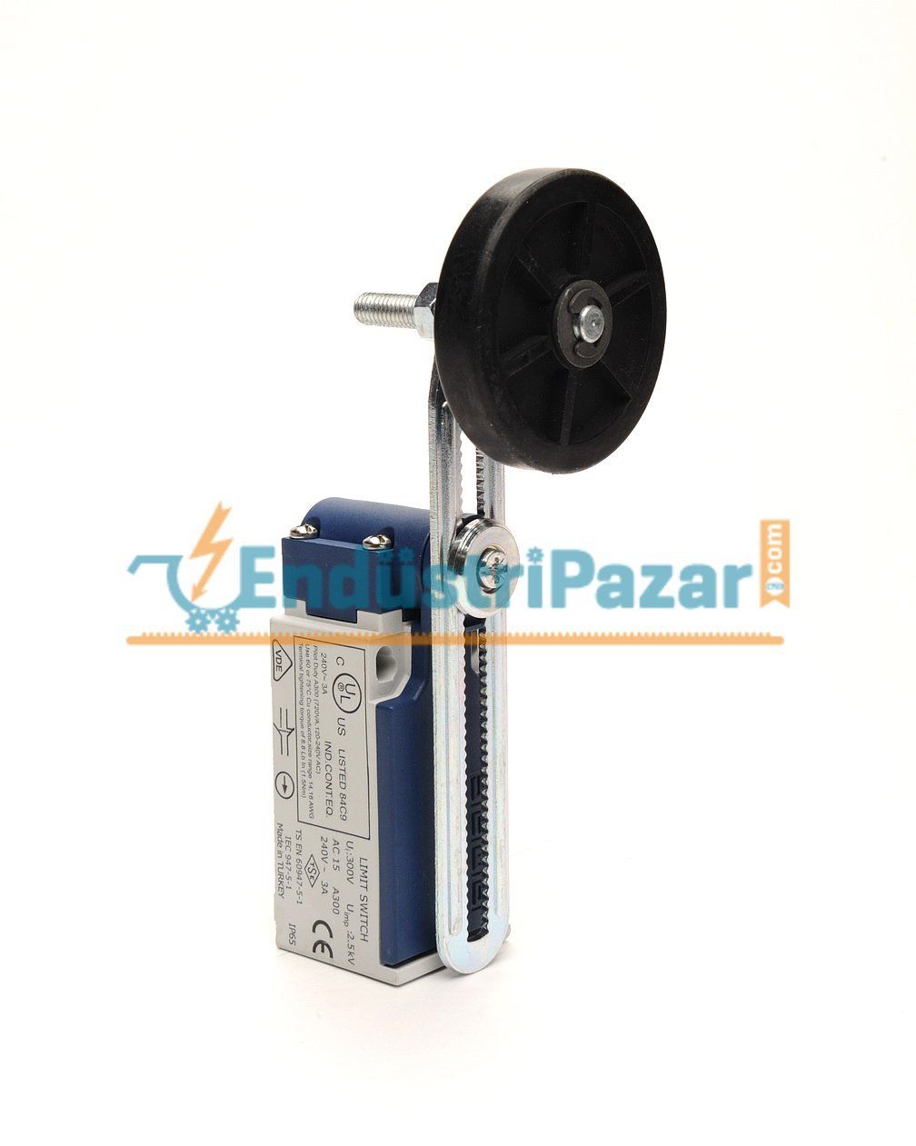 L5K13MEL123A AÇISAL HARKETLİ 50MM KOL VE MAKARA AYARLI UZUN DÖNER KOL SINIR ŞALTERİ EMAS