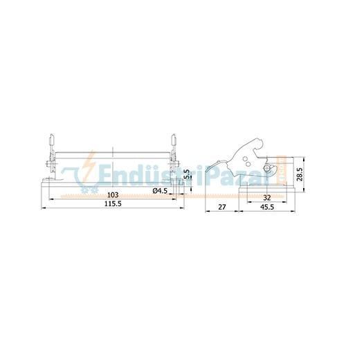 16*16A Makine Prizi (Tek Mandallı) IP65 403526S METE ENERJİ