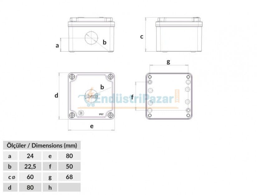1’li Alüminyum Ex-Proof Buton Kutusu IP67 EXBT4-1001-0007 BEMİS
