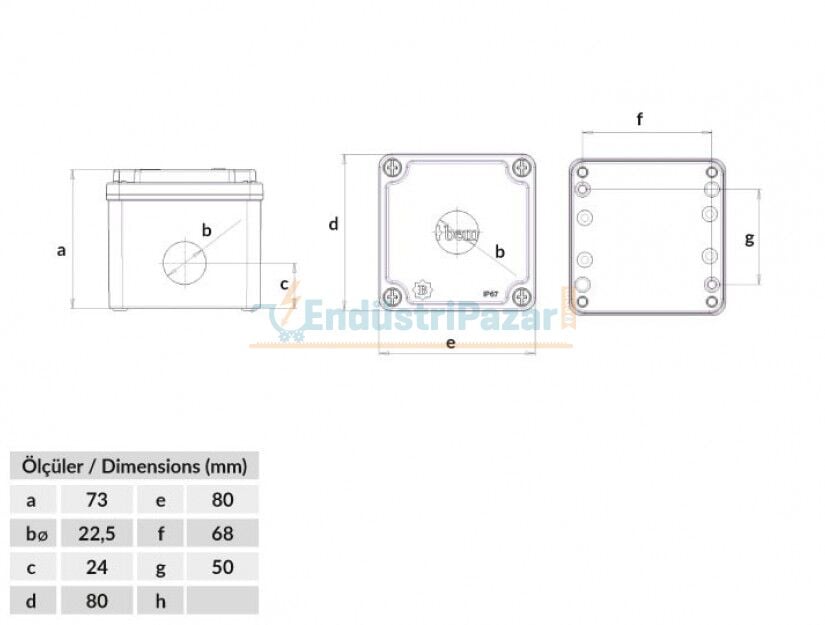 1’li Alüminyum Ex-Proof Buton Kutusu IP67 EXBT4-1001-0017 BEMİS