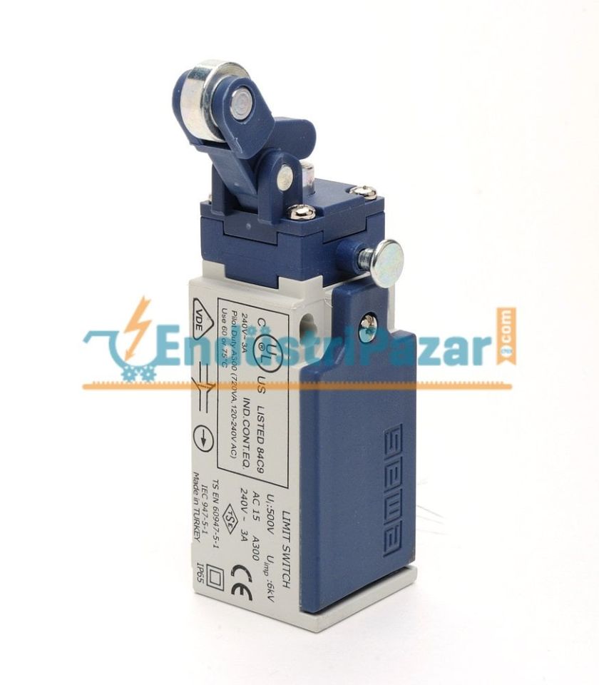 L5K13MİM411 AÇISAL HAREKETLİ AÇILI 14 MM METAL MAKARALI KOL SINIR ŞALTERİ EMAS