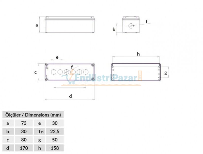 6’lı Alüminyum Ex-Proof Buton Kutusu IP67 EXBT4-4001-0017 BEMİS