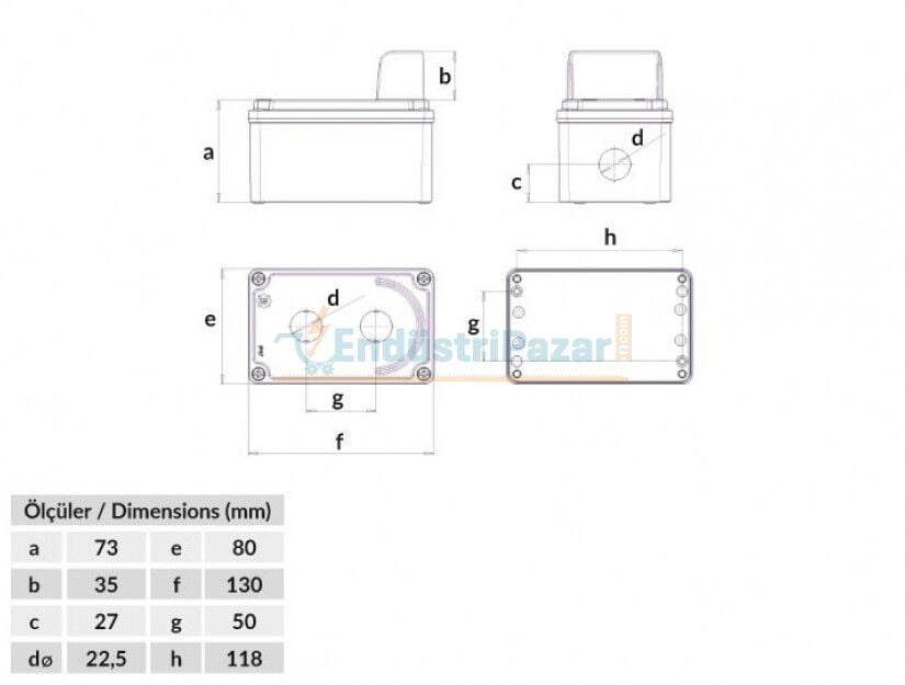2’li Korumalı Alüminyum Ex-Proof Buton Kutusu IP67 EXBT4-2071-0007 BEMİS