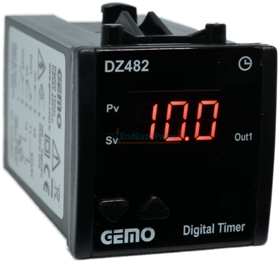 DZ482-230VAC Temel Fonksiyonlu Zaman Rölesi GEMO