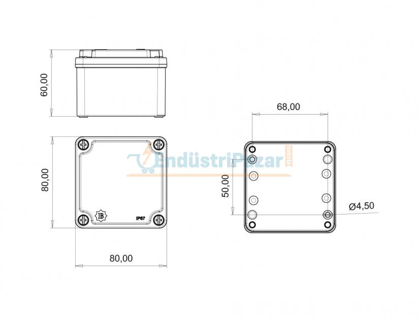 Ex-Proof Alüminyum Buat 80*80*60mm EXBB3-2131-0087 BEMİS