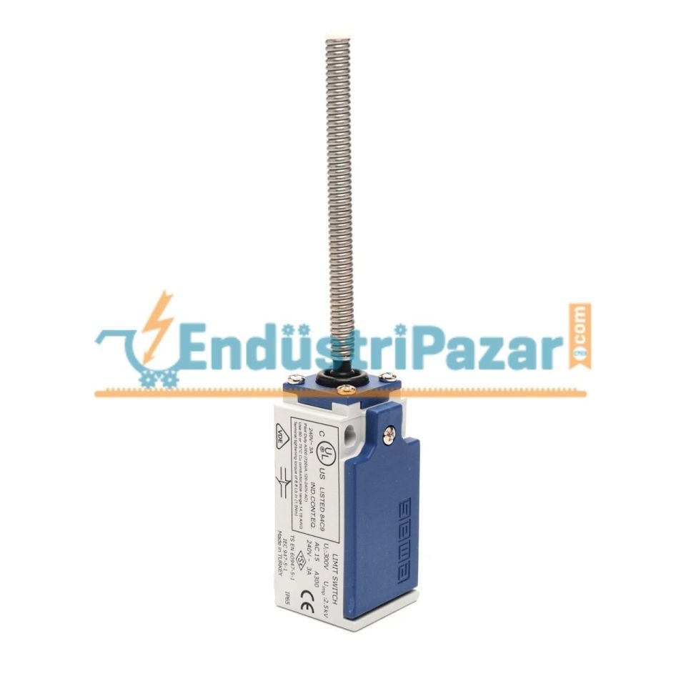 L5K13SOP103 AÇISAL HAREKETLİ UÇ TARAFI PLASTİK TIPALI SPİRALLİ ÇOK YÖN KOL SINIR ŞALTERİ EMAS