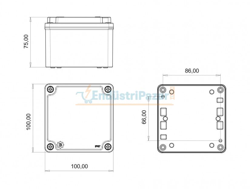 Ex-Proof Alüminyum Buat 100*100*75mm EXBB3-2531-0107 BEMİS