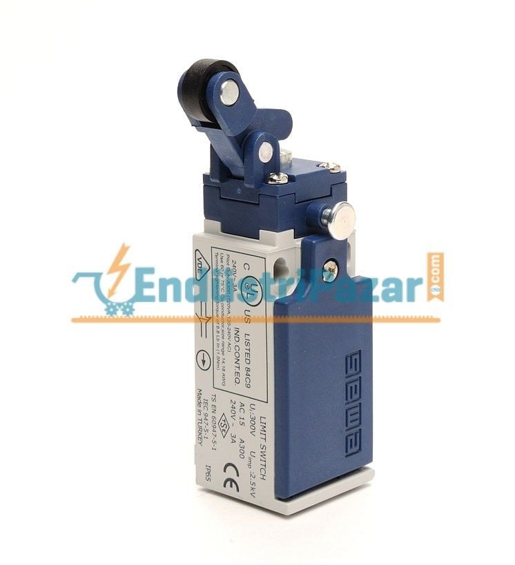 L5K13MİP411 AÇISAL HAREKETLİ AÇILI 14 MM PLASTİK MAKARALI KOL SINIR ŞALTERİ EMAS