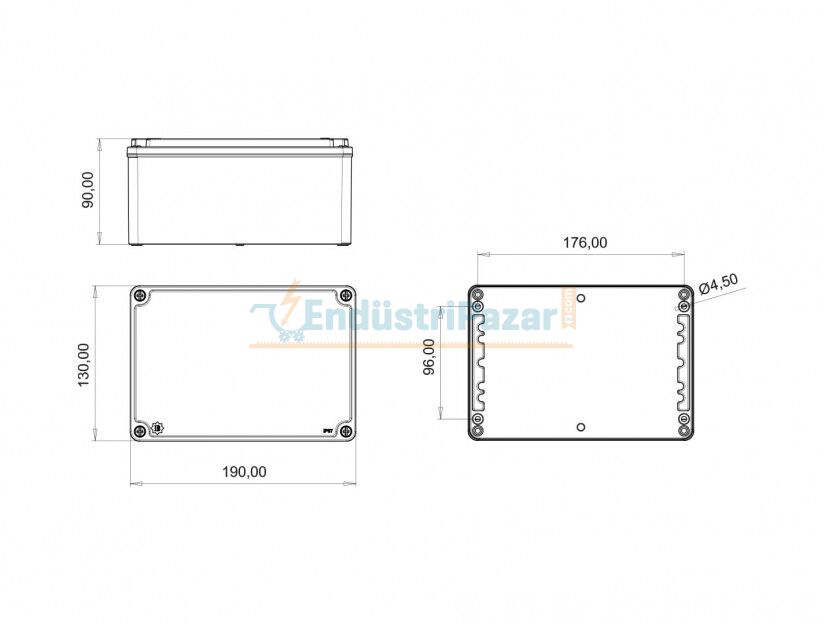 Ex-Proof Alüminyum Buat 130*190*90mm EXBB3-2731-0047 BEMİS