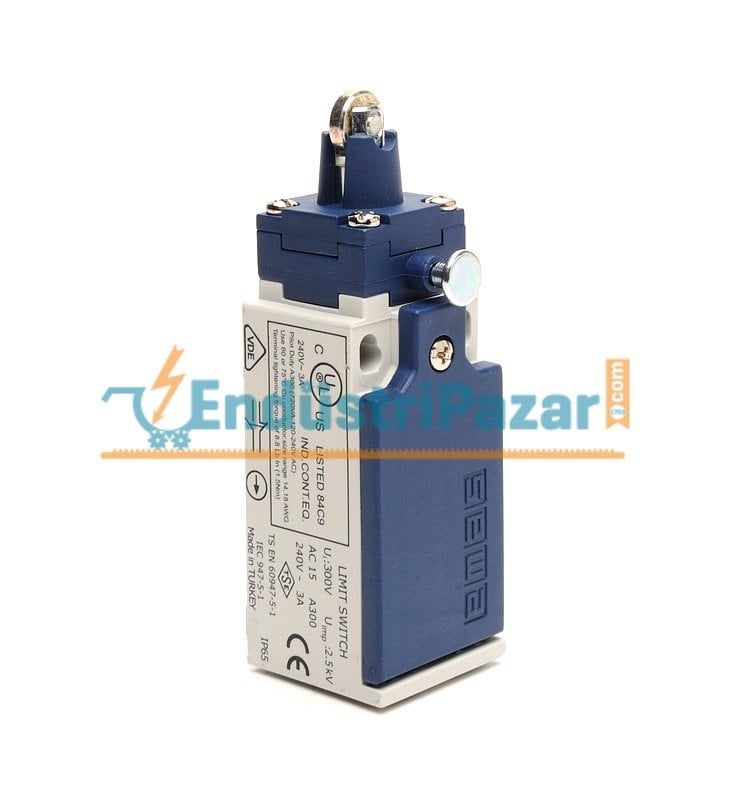 L5K13MUM331R DOĞRUSAL HAREKETLİ RESETLİ 11MM METAL MAKARALI PİM SINIR ŞALTERİ EMAS