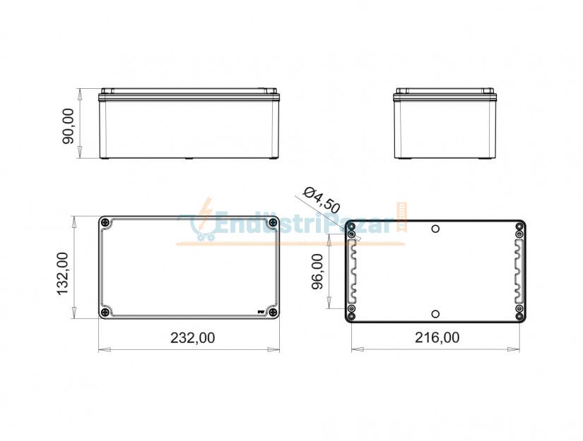 Ex-Proof Alüminyum Buat 130*230*90mm EXBB3-2133-1047 BEMİS