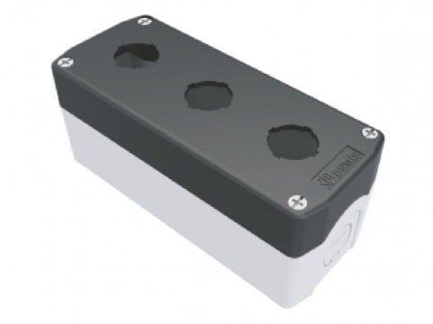 PLASTİK ÜÇLÜ SİYAH BUTON KUTUSU IP44 BT3-3000-0002 BEMİS