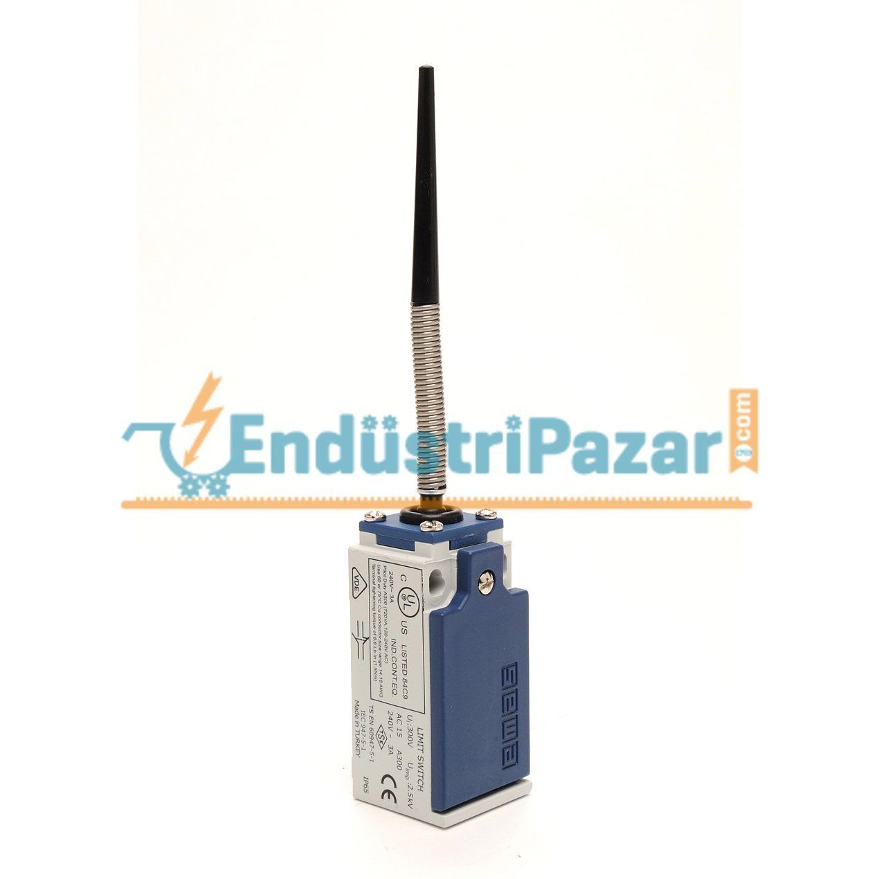 L5K13SOP101 AÇISAL HAREKETLİ UÇ TARAFI PLASTİK SPİRAL ÇOK YÖNLÜ KOL SINIR ŞALTERİ EMAS