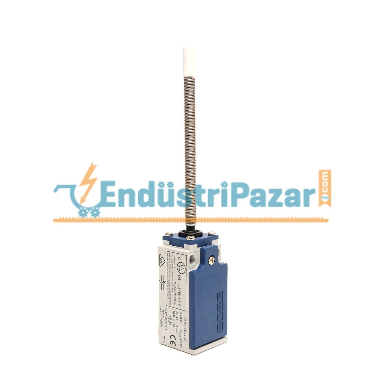 L5K13SOP102 AÇISAL HAREKETLİ UÇ TARAFI PLASTİK SPİRAL ÇOK YÖNLÜ KOL SINIR ŞALTERİ EMAS