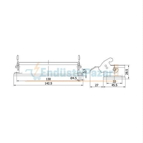 24*16A Makine Fişi (Tek Mandallı) IP65 403547S METE ENERJİ
